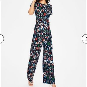 Boden Floral Camille Ponte Jumpsuit